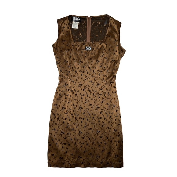 Vintage FW 1996 Dolce Gabbana D&G Floral Mini Dress Runway - Picture 2 of 5